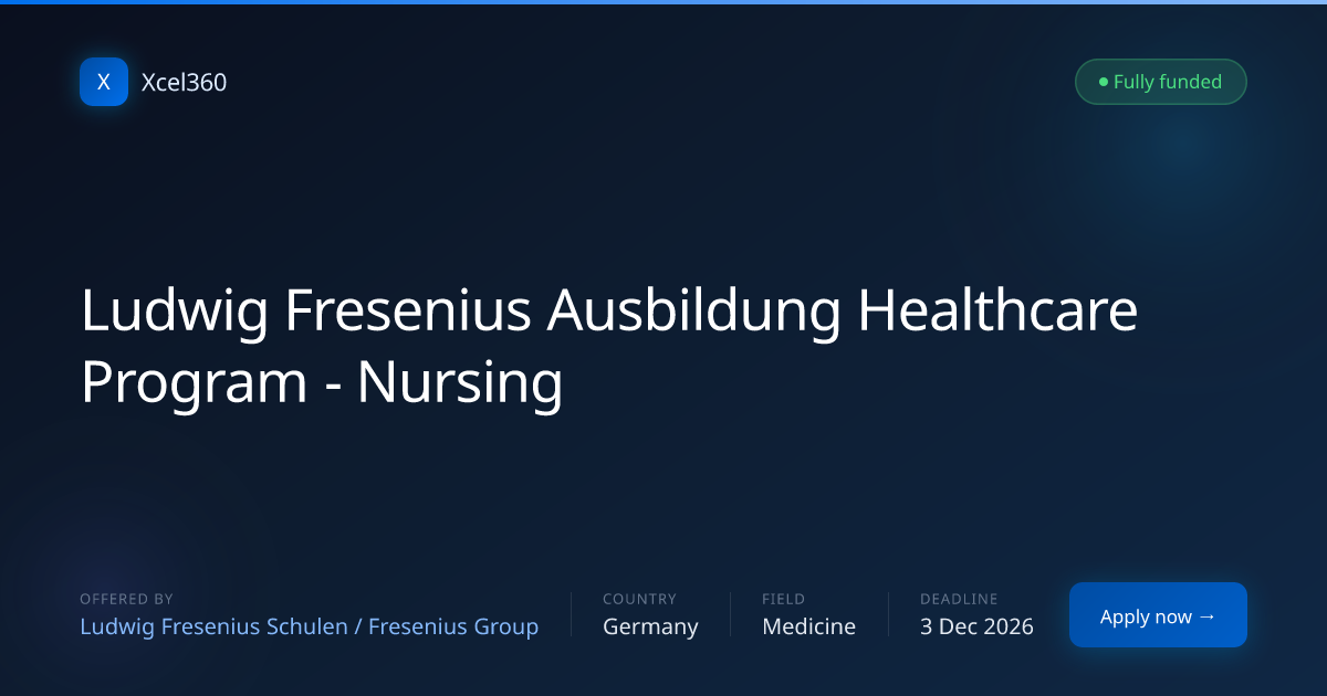Ludwig Fresenius Ausbildung Healthcare Program - Nursing poster